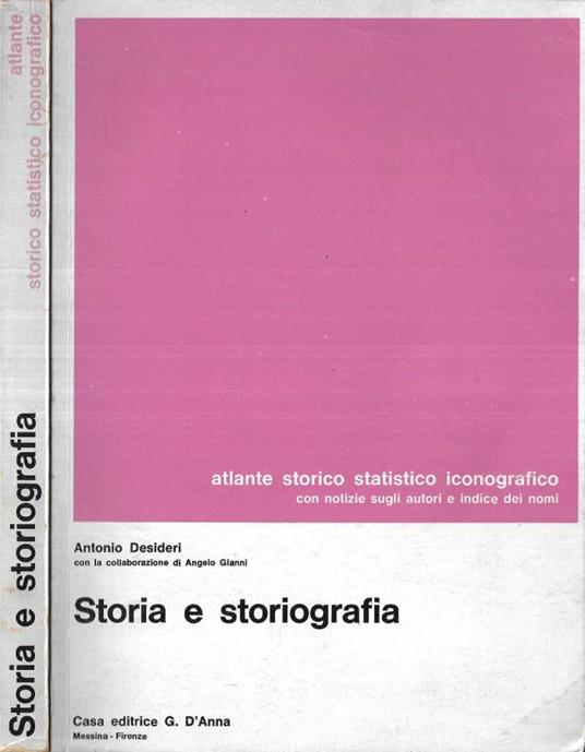 Storia e storiografia - Antonio Desideri - copertina