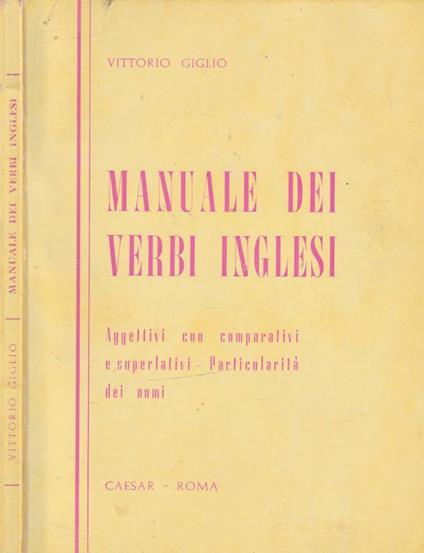Manuale dei verbi inglesi - Vittorio Giglio - copertina