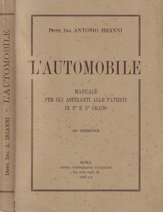 L' automobile - Antonio Irianni - copertina