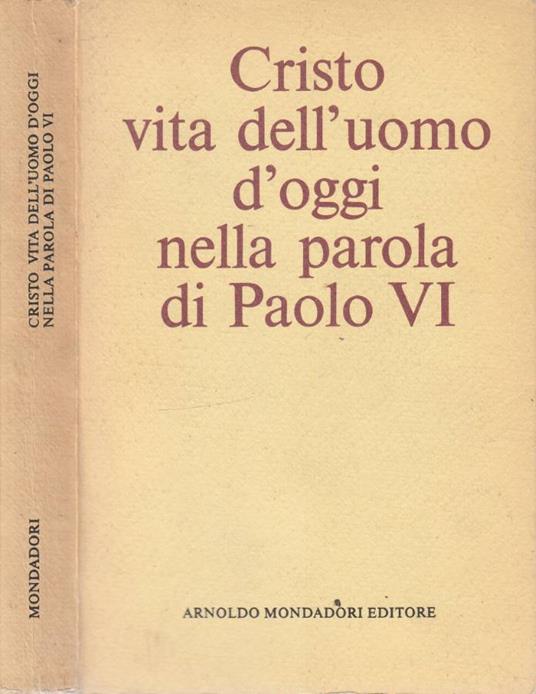 Cristo vita dell'uomo d'oggi - Virgilio Levi - copertina