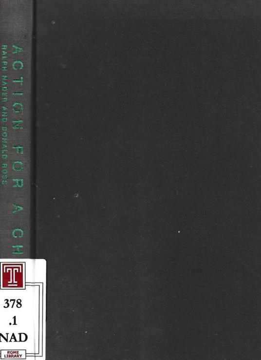 Action for A Change - Ralph Nader - copertina