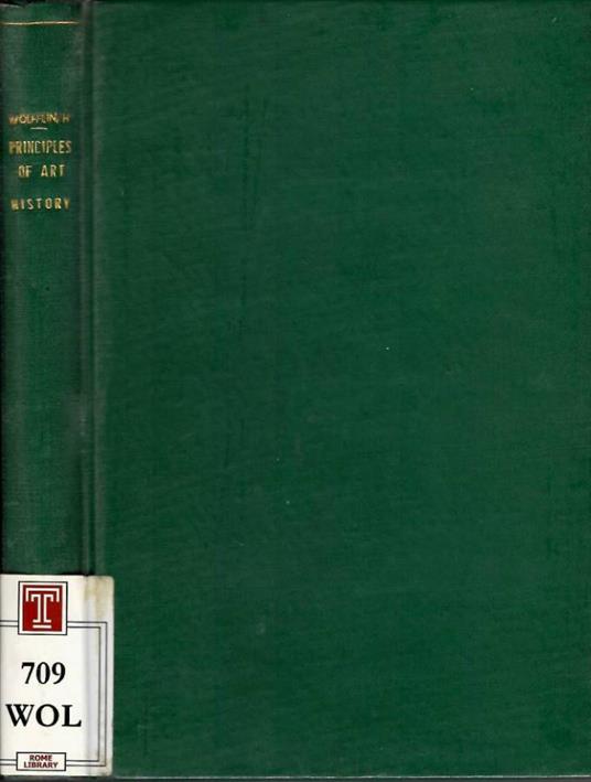 Principles of art history - Heinrich Wolfflin - copertina