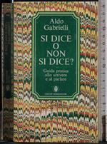 Si dice o non si dice?