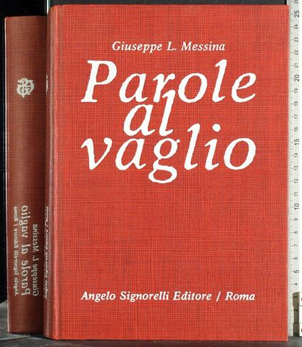 Parole al vaglio - Giuseppe Messina - copertina