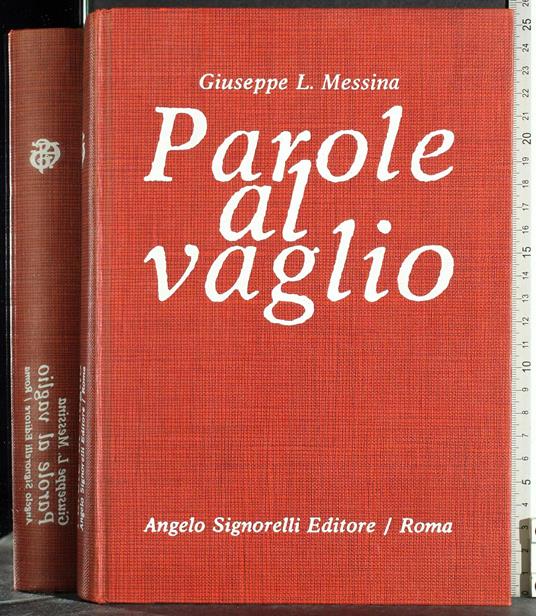 Parole al vaglio - Giuseppe Messina - copertina