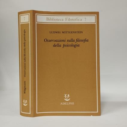 Osservazioni sulla filosofia della psicologia - Ludwig Wittgenstein - copertina