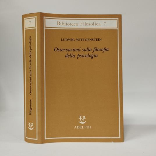Osservazioni sulla filosofia della psicologia - Ludwig Wittgenstein - copertina
