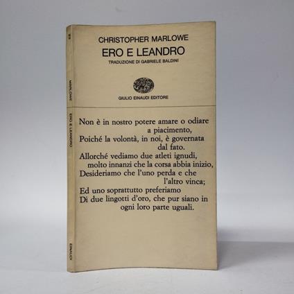 Ero e Leandro - Christopher Marlowe - copertina