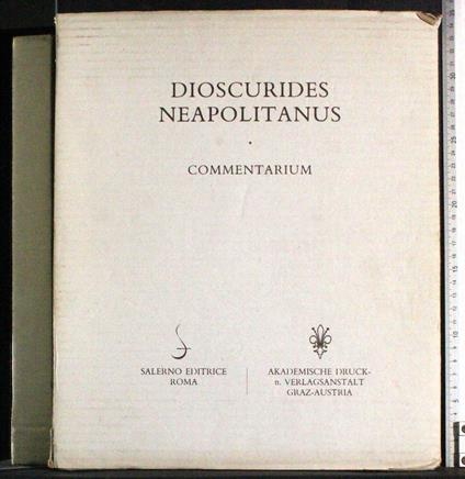 Dioscurides Neapolitanus. Commentarium - copertina