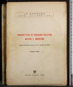 Prospettive pensiero politico antico e moderno Vol 1