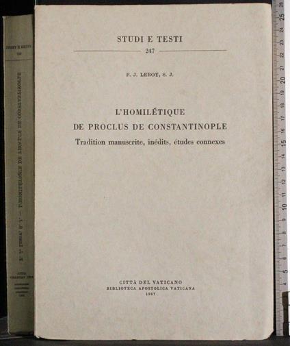 L' homiletique de proclus de Constantinople - copertina