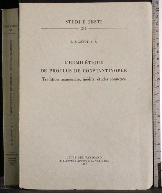 L' homiletique de proclus de Constantinople - copertina