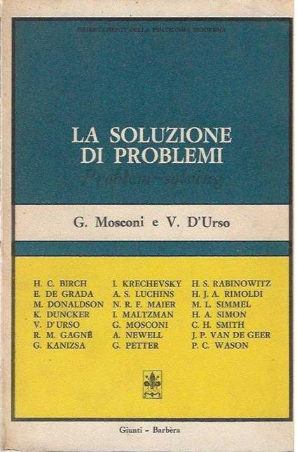 soluzione dei problemi - copertina