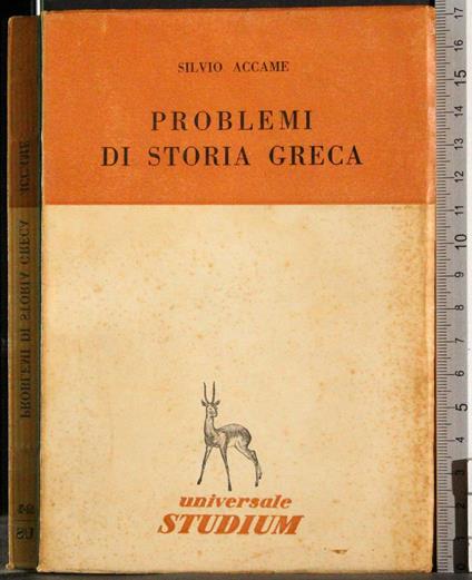 Problemi di storia Greca - Silvio Accame - copertina