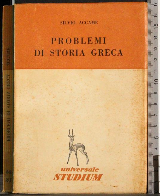 Problemi di storia Greca - Silvio Accame - copertina