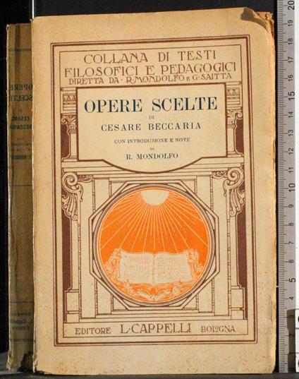 Opere scelte - Cesare Beccaria - copertina