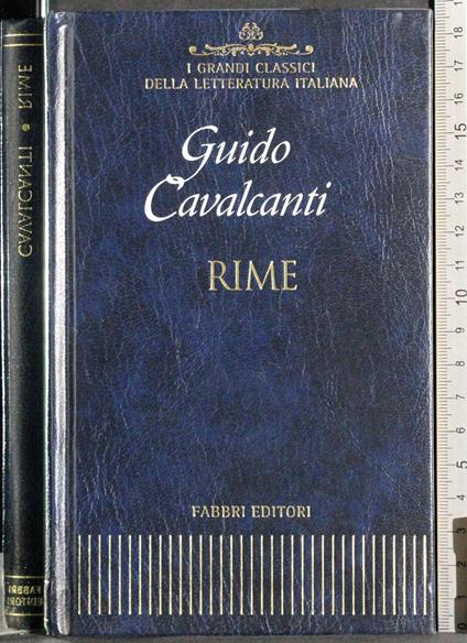 Rime - Guido Cavalcanti - copertina