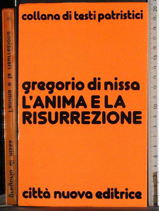 L' anima e la risurrezione - Gregorio Di Nissa - copertina