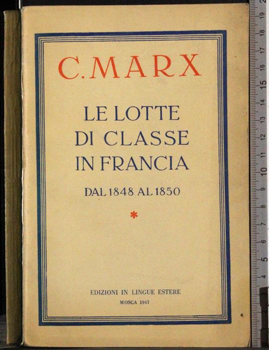 Le lotte di classe in Francia dal 1848 al 1850 - Mar - copertina