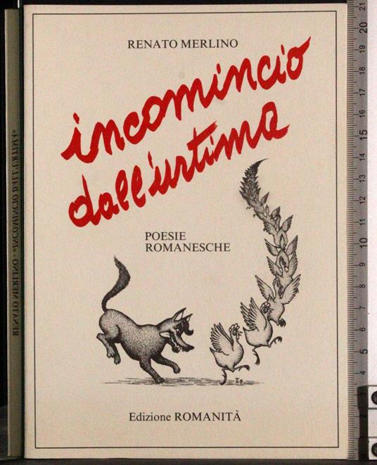 Incomincio dall'urtima - Renato Merlino - copertina
