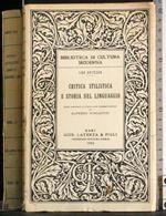 Cristica stilistica e storia del linguaggio