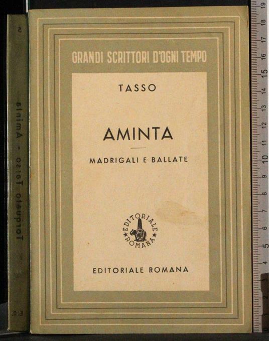 Aminta. Madrigali e ballate - Tasso - copertina