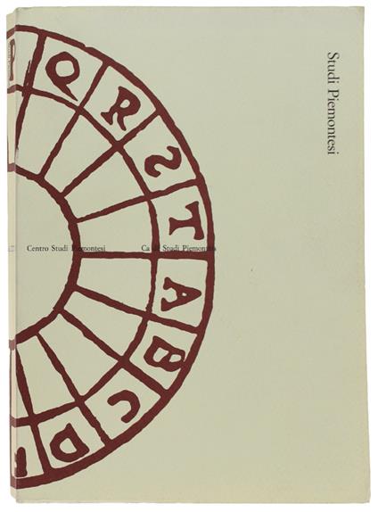 STUDI PIEMONTESI. Vol. XXVI - 1997, fasc. 2 - Autori vari. - Centro Studi Piemontesi, - 1997 - copertina