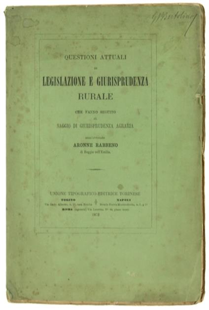 DELL'ENFITEUSI - Comento al Tit. IX Libro III della Iª Parte del Codice per lo Regno delle Due Sicilie. - Jannelli Salvatore. - Stamperia di Francesco Lao, - 1845 - copertina