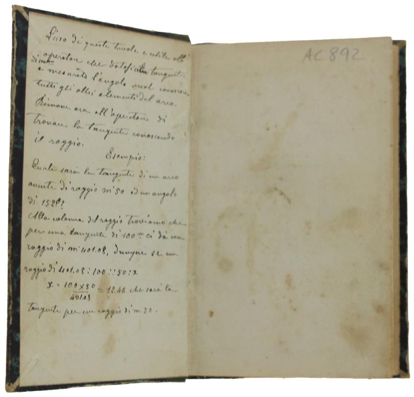 TABLES DES COURBES DE RACCORDEMENT contenant les divers éléments des courbes circulaires employées dans les tracés de routes, chemins, canaux, etc. - Combier Charles. - Dunod Editeur, - 1875