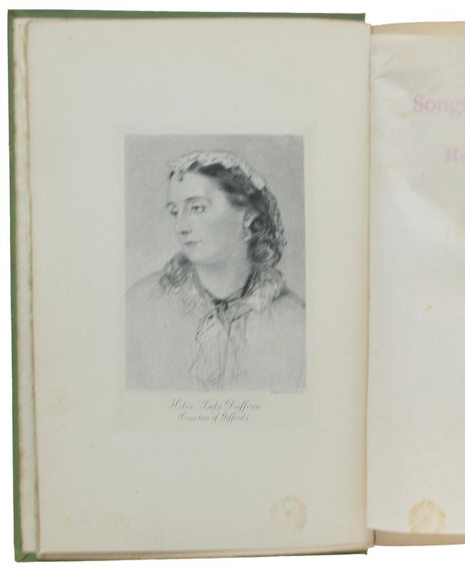 SONGS, POEMS & VERSES. Edited with a memoir and some Account of the Sheridan Family, by her son The Marquess of Dufferin and Ava. - Dufferin Helen (Countess of Gifford) - Murray, - 1894
