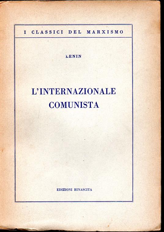 L' Internazionale Comunista - Lenin - copertina