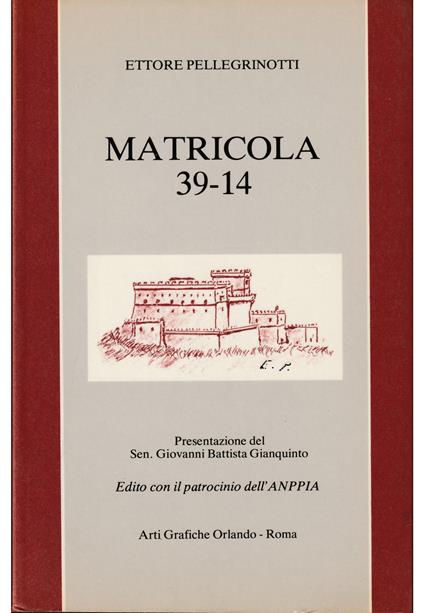 Matricola 39-14 - copertina