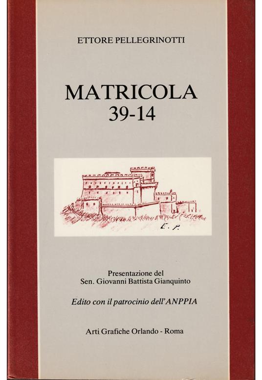 Matricola 39-14 - copertina