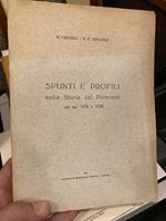 Spunti e profili nella Storia del Piemonte nei sec. XVII e XVIII