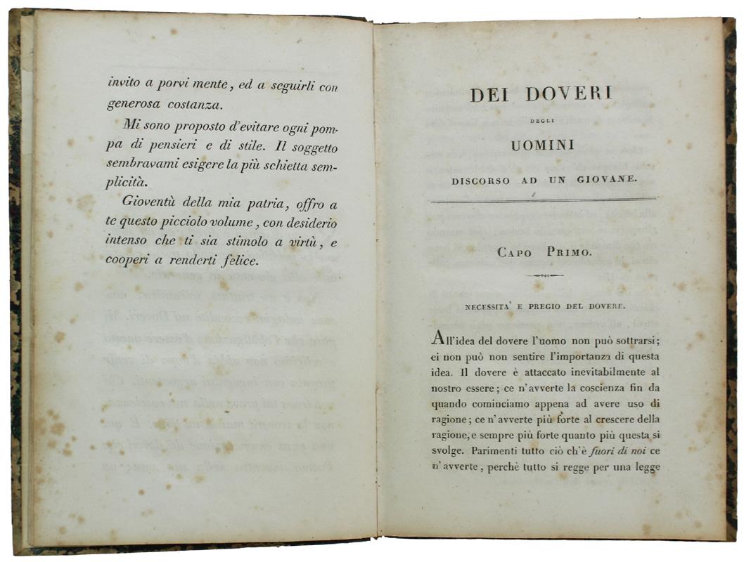 Dei Doveri Degli Uomini Discorso Ad Un Giovane [Edizione Originale]