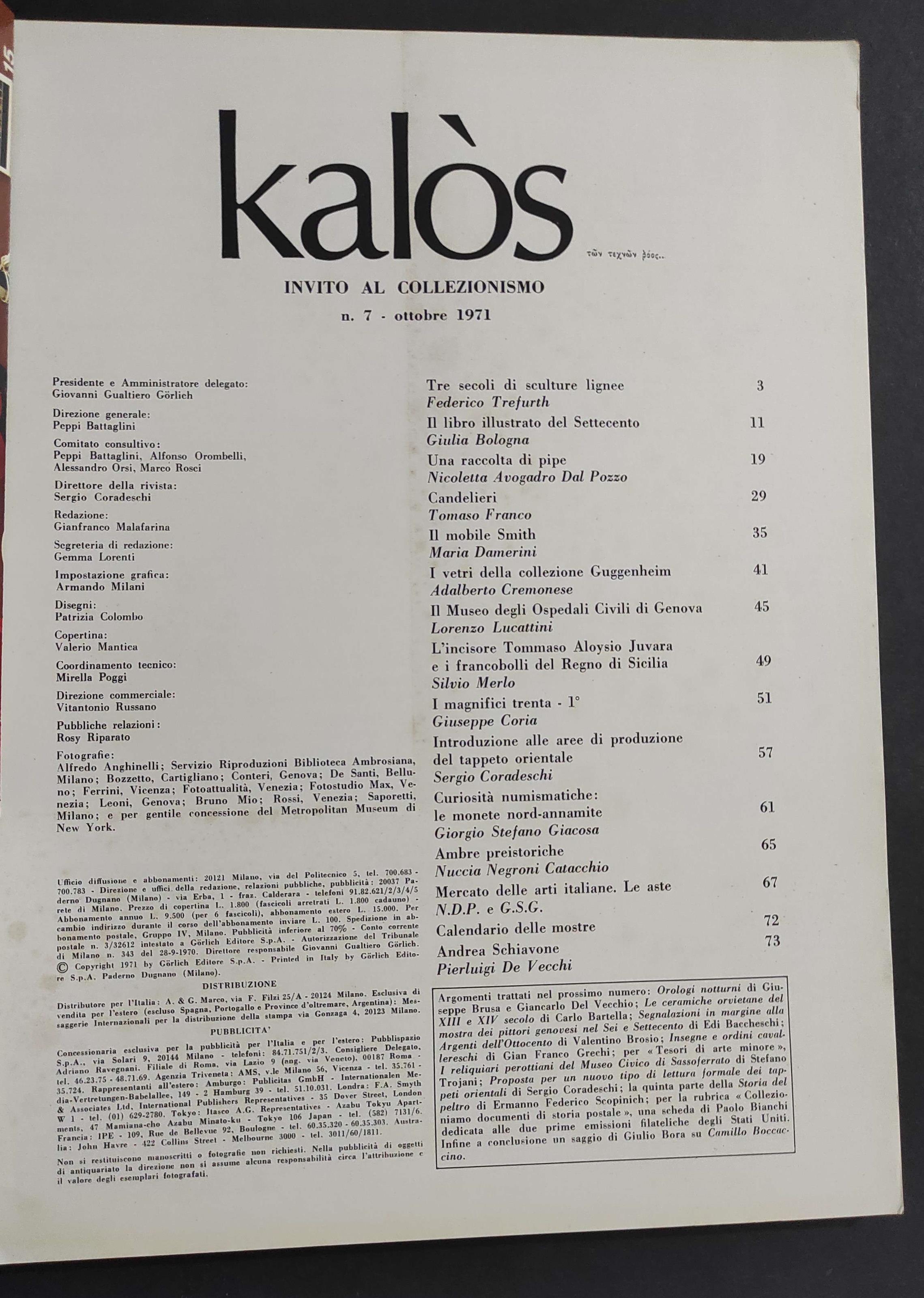 Rivista Kalos Invito al Collezionismo n.7
