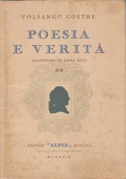 Poesia e verità. Vol. II - Johann Wolfgang Goethe - copertina