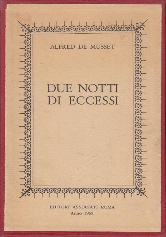 Gamiani ossia due notti di eccessi - Alfred de Musset - copertina