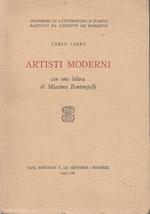 Artisti moderni. Con una lettera di Massimo Bontempelli
