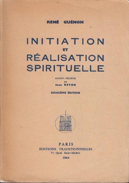 Initiation et réalisation spirituelle - René Guénon - copertina