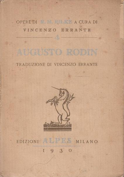 Augusto Rodin - Rainer Maria Rilke - copertina