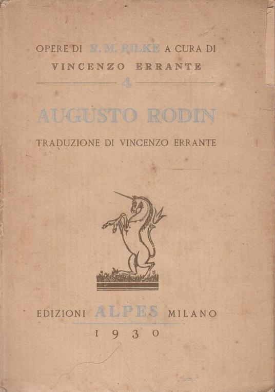 Augusto Rodin - Rainer Maria Rilke - copertina