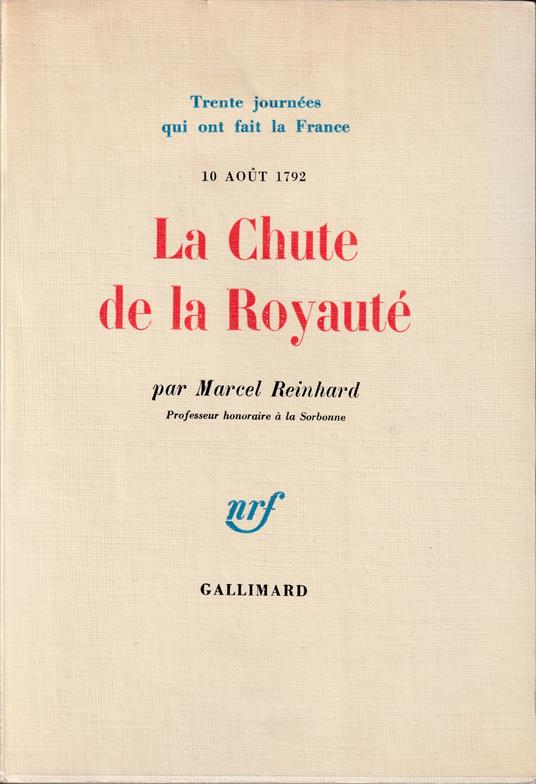 Chute de la Royauté 10 aout 1792 - copertina