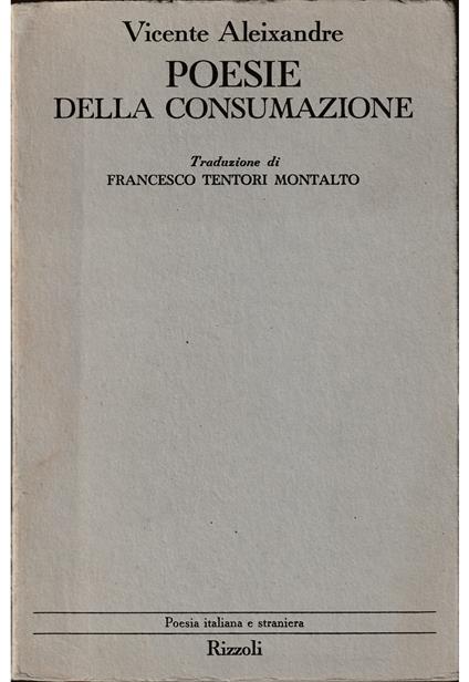 Poesie della consumazione - copertina