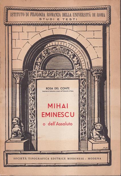 Mihai Eminescu o dell'Assoluto - copertina