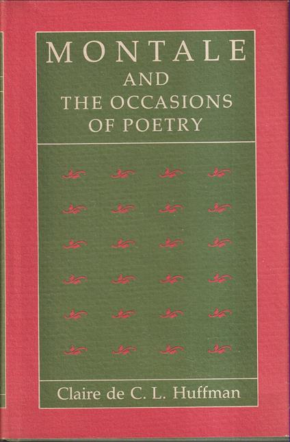 Montale and the Occasion of Poetry - copertina