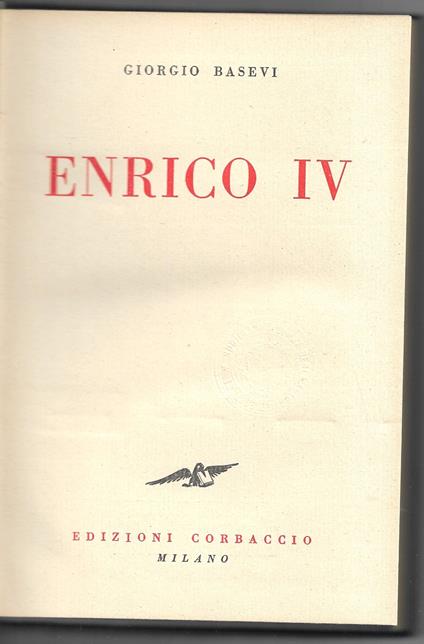 Enrico VI - Giorgio Basevi - copertina