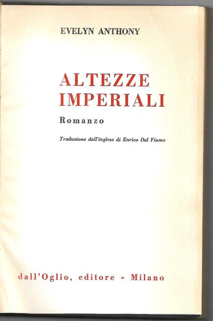 Altezze imperiali - copertina