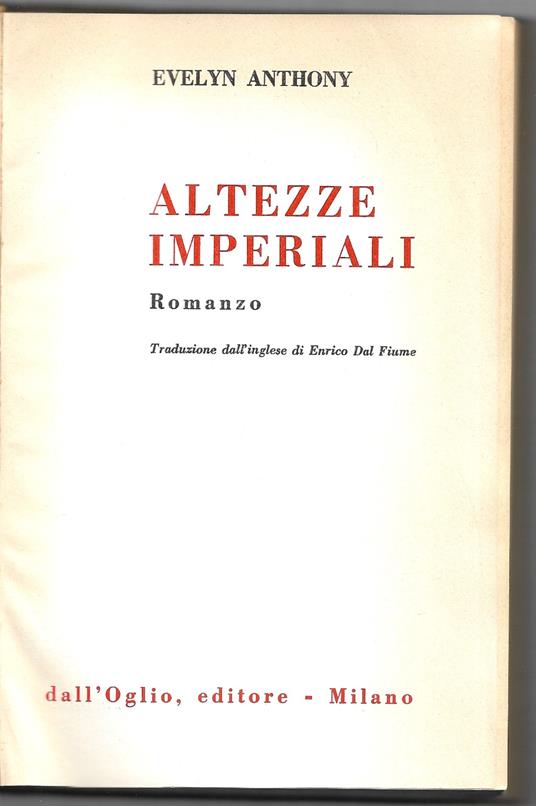 Altezze imperiali - copertina