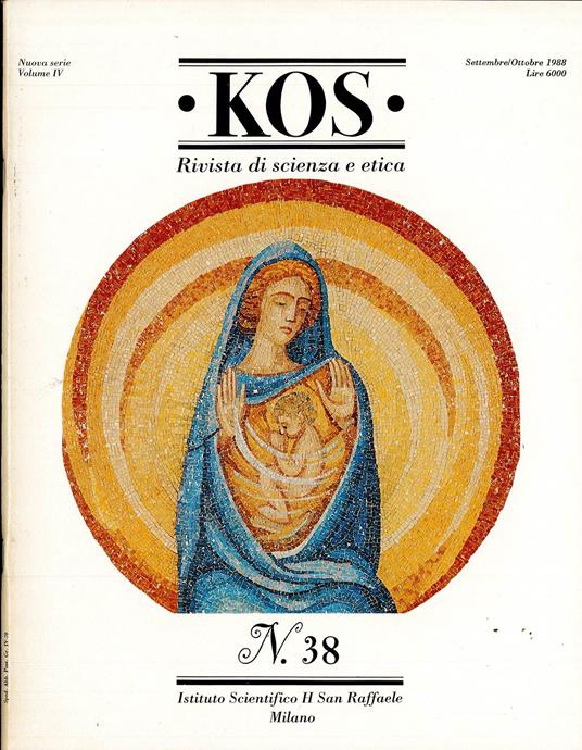 Kos Rivista di scienza e etica 38 1988 - copertina